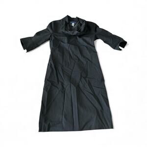 J. Crew Black Dress | Cowl Neck quarter sleeve | Knee length | 2